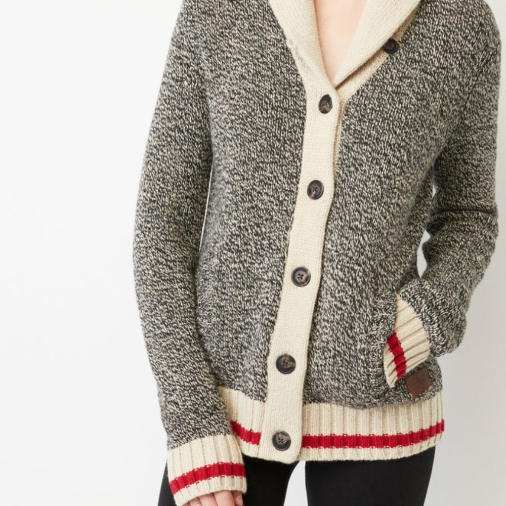 Roots Canada Cabin Shawl Cardigan Sweater Medium